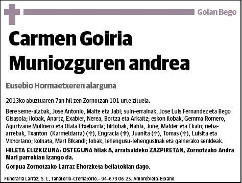 GOIRIA MUNIOZGUREN,CARMEN