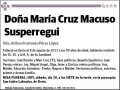 MACUSO SUSPERREGUI,MARIA CRUZ