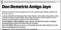 AMIGO JAYO,DEMETRIO