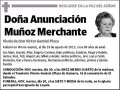 MUÑOZ MERCHANTE,ANUNCIACION