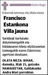 ESTANKONA VILLA,FRANCISCO