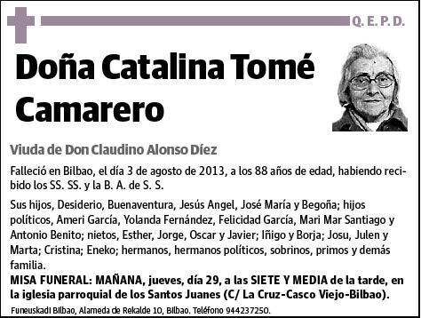 TOME CAMARERO,CATALINA