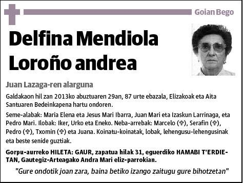 MENDIOLA LOROÑO,DELFINA