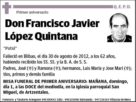 LOPEZ QUINTANA,FRANCISCO JAVIER