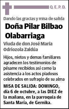 BILBAO OLABARRIAGA,PILAR