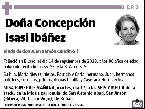 ISASI IBAÑEZ,CONCEPCION