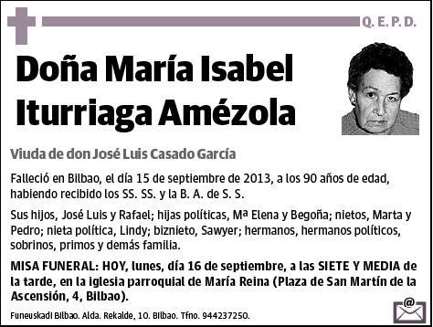 ITURRIAGA AMEZOLA,MARIA ISABEL
