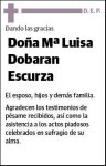 DOBARAN ESCURZA,Mª LUISA