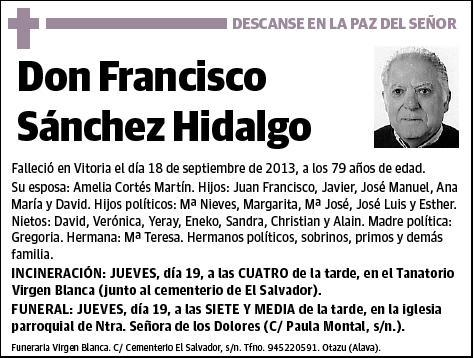 SANCHEZ HIDALGO,FRANCISCO