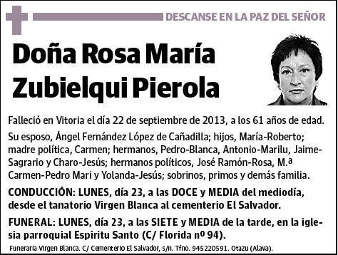 ZUBIELQUI PIEROLA,ROSA MARIA