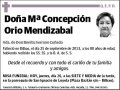 ORIO MENDIZABAL,Mª CONCEPCION