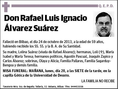 ALVAREZ SUAREZ,RAFAEL LUIS IGNACIO