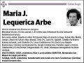 LEQUERICA ARBE,MARIA J.