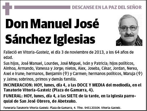 SANCHEZ IGLESIAS,MANUEL JOSE