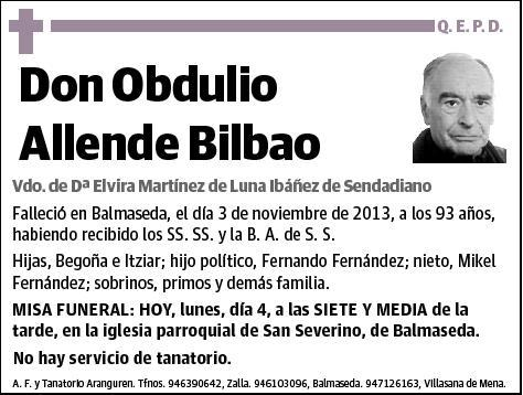ALLENDE BILBAO,OBDULIO