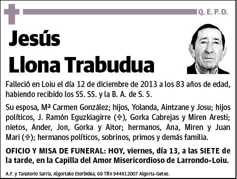 LLONA TRABUDUA,JESUS