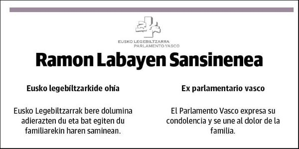 LABAYEN SANSINENEA,RAMON