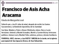 DE ASIS ACHA ARACAMA,FRANCISCO