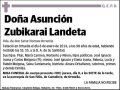 ZUBIKARAI LANDETA,ASUNCION
