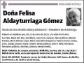 ALDAYTURRIAGA GOMEZ,FELISA