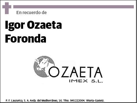 OZAETA FORONDA,IGOR