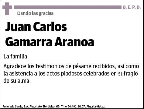 GAMARRA ARANOA,JUAN CARLOS