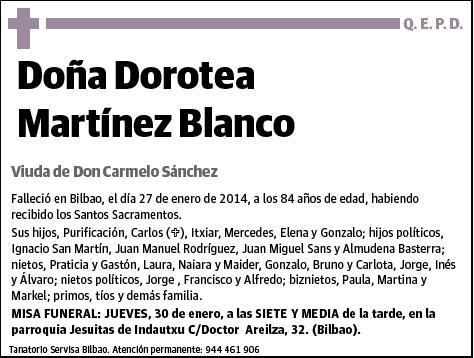 MARTINEZ BLANCO,DOROTEA
