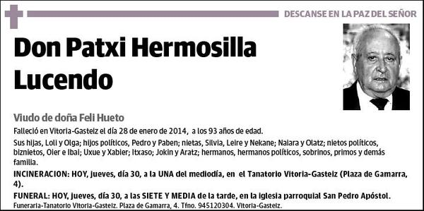 HERMOSILLA LUCENDO,PATXI