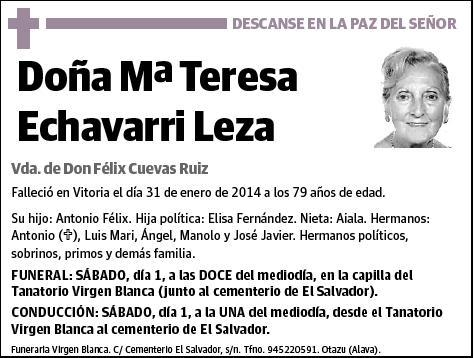 ECHAVARRI LEZA,Mª TERESA