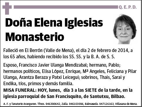 IGLESIAS MONASTERIO,ELENA