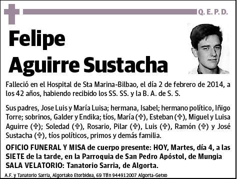 AGUIRRE SUSTACHA,FELIPE