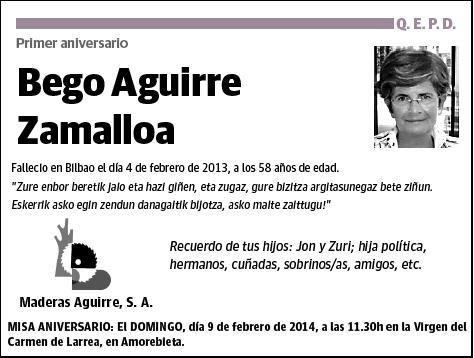 AGUIRRE ZAMALLOA,BEGO