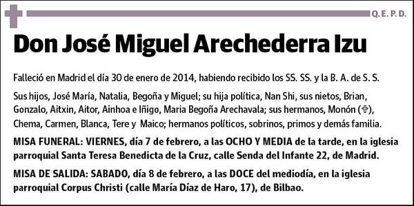 ARECHEDERRA IZU,JOSE MIGUEL