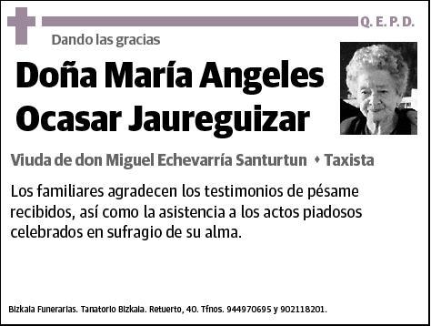 OCASAR JAUREGUIZAR,MARIA ANGELES