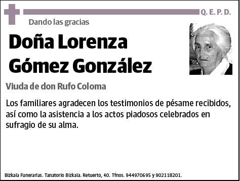 GOMEZ GONZALEZ,LORENZA