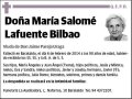 LAFUENTE BILBAO,MARIA SALOME