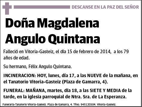 ANGULO QUINTANA,MAGDALENA