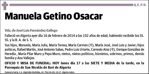 GETINO OSACAR,MANUELA