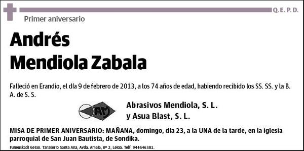 MENDIOLA ZABALA,ANDRES