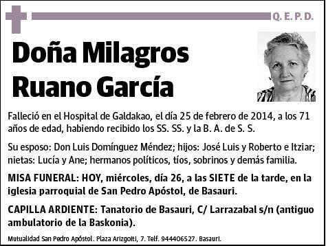 RUANO GARCIA,MILAGROS