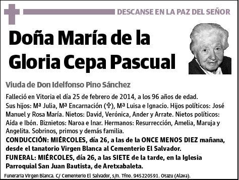 CEPA PASCUAL,MARIA DE LA GLORIA