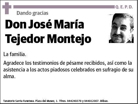 TEJEDOR MONTEJO,JOSE MARIA