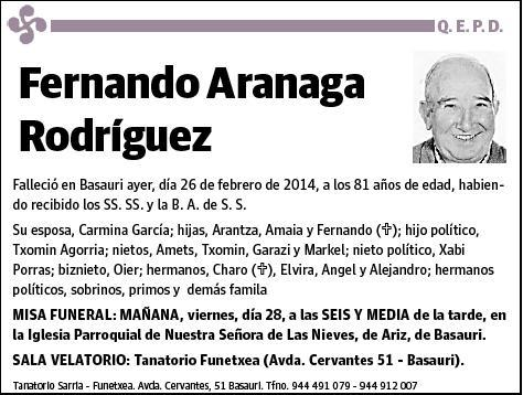 ARANAGA RODRIGUEZ,FERNANDO