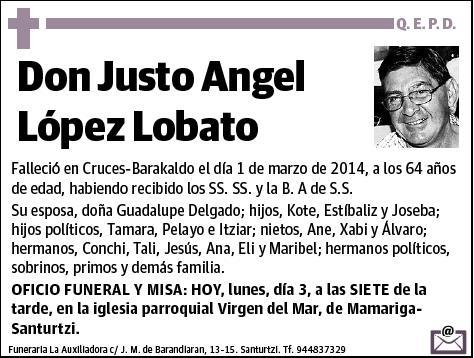 LOPEZ LOBATO,JUSTO ANGEL
