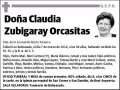 ZUBIGARAY ORCASITAS,CLAUDIA