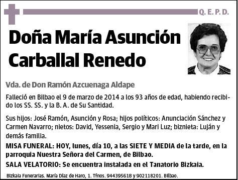 CARBALLAL RENEDO,MARIA ASUNCION