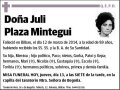 PLAZA MINTEGUI,JULI