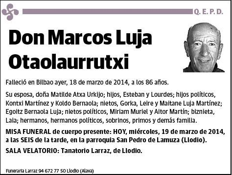 LUJA OTAOLAURRUTXI,MARCOS