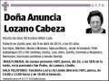 LOZANO CABEZA,ANUNCIA