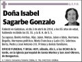 SAGARBE GONZALO,ISABEL